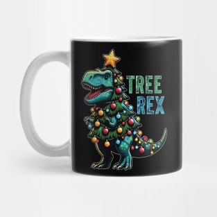 Christmas Dinosaur Tree Rex Funny Christmas Tree Mug